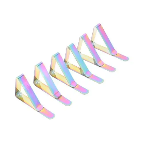 Produktbild: Veemoon 6stücke Tischdeckenclips rutschfeste Tischdecke Fixierung Triangular Design Für Garten Und Outdoor-einsätze Langlebige Und Zuverlässige Tischklammern