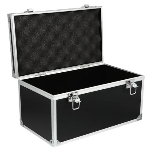 Produktbild: Veemoon Aluminium Werkzeugkoffer Mit Gepolstertem Schaumstoff 11.4x6.3x5.9 Inch – Robuster Transportkoffer Für Werkzeuge Und Audiogeräte - Ideal Für Reisen Und Aufbewahrung