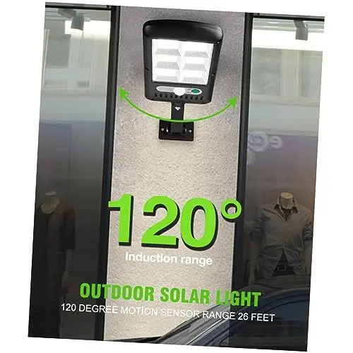Produktbild: Veemoon Außen Solarlampe Garten Straßenlaterne Solardeckleuchten Sensor Hoflampe LED-Beleuchtungswerkzeug draussen Garten Licht Taschenlampe Halterung Strassenlicht