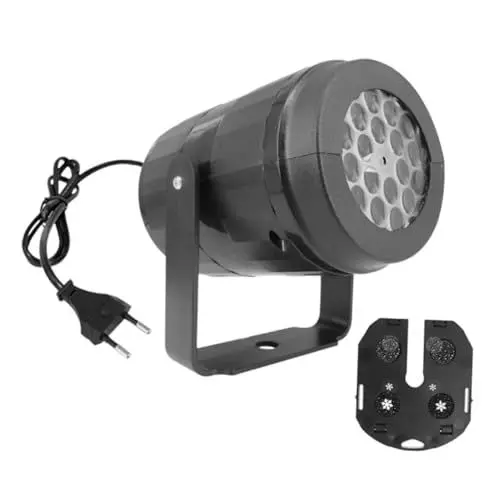 Produktbild: Veemoon Dekorative Lampe 1 Satz Projektionslampe Schneeflockenlichter Bühnenlampe Party-Nachtlicht Weihnachten Beamer Schneesturm Dekorative Lichter rotieren Bühnenbeleuchtung Plastik
