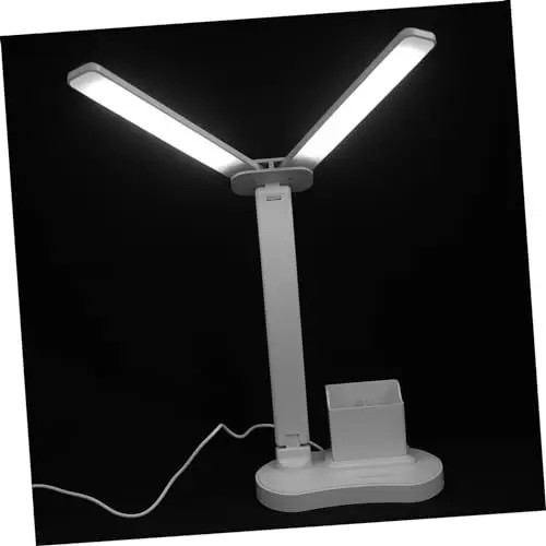 Produktbild: Veemoon Doppelköpfige Tischlampe Studie Tischlampe Kleine Led-lampe Tischlicht Leselampen Usb-leselampe Studienlampen Für Zu Hause Student Lampenschirm Aus Kunststoff Dimmbar Schreibtisch