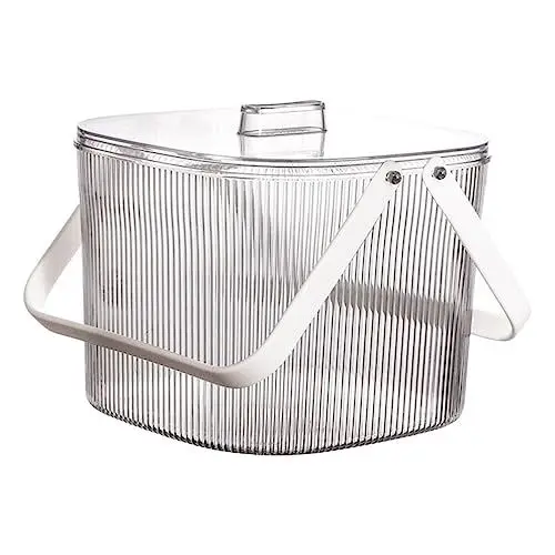 Produktbild: Veemoon Portable Ice Bucket Mit Griff Transparente Getränkekühlung Für Haus Bar Restaurant Und Party Für Wasser Wein Saft Und Mehr Multifunktionale Praktische Kühlbox Für Jede