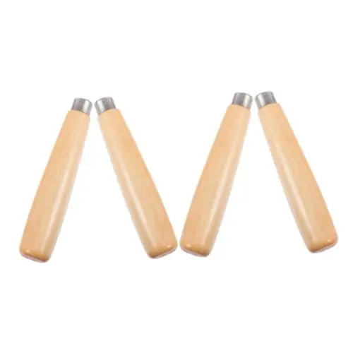 Produktbild: Veemoon Ergonomisches Design Ersatz-feilengriffe Aus Holz 4er-pack Einfache Installation Für Die Holz- Und Metallverarbeitung