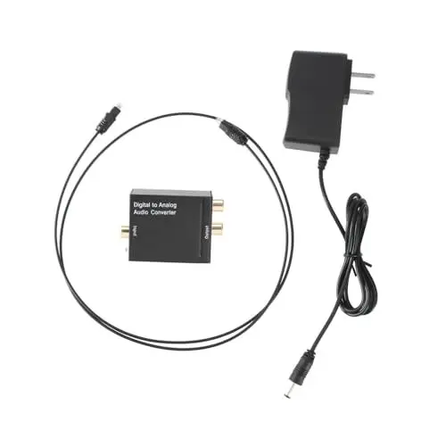Produktbild: Veemoon Digital Zu Analog Optischer Spdif Koax Zu r Audio Für Tv DVD Mit Optischem Kabel Aluminium Gehäuse kHz Unterstützung