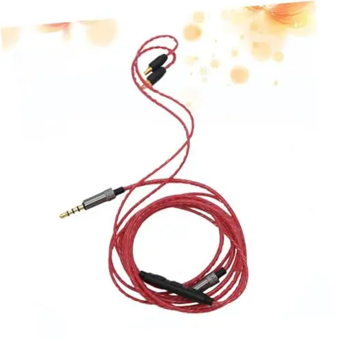 Produktbild: Veemoon Upgrade Kopfhörer Kabel Rot für Cks1100 Ls Serie Inline Control Reines Kupfer für Mobiltelefone /