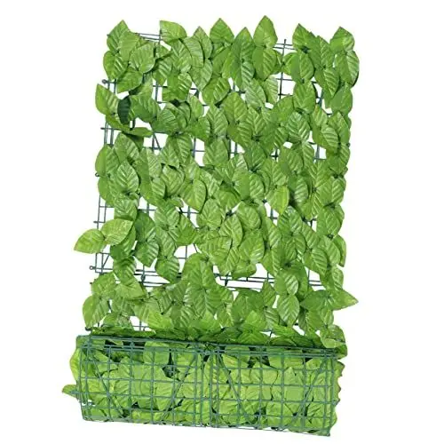 Produktbild: Veemoon Künstliche Zaunblätter Heckenzaun Aus Künstlichen Blättern Sichtschutzwand Outdoor-laufstall Faux Buchsbaumplatten Balkon Grüner Blattzaun Plastik Draussen Künstliches Blatt