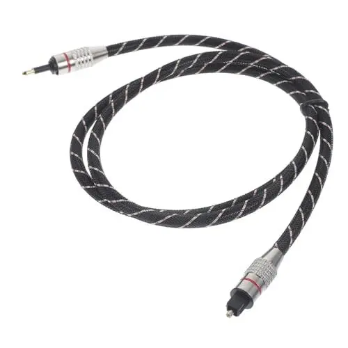 Produktbild: Optisches Audiokabel 51 Glasfaserkabel Digitale Audioverlängerung Tv Und Heimkino Zinklegierung Und Pvc