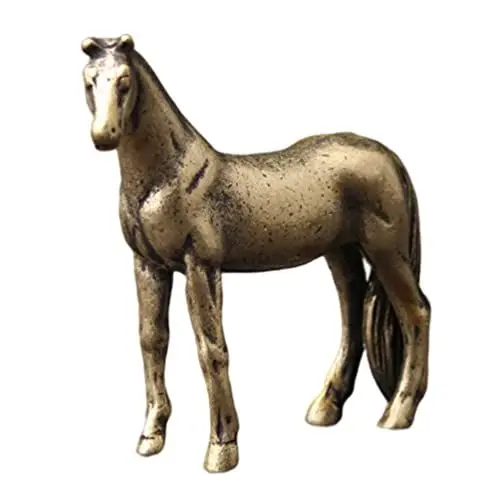 Produktbild: Veemoon -Tee-Haustier-Bronze-Ware Mini- -skulptur Pferdeskulptur. Feng Shui Pferdedekor Chinesisches Feng-Shui- Klein Feng Shui Statue. Handwerkliches Messing Miniatur