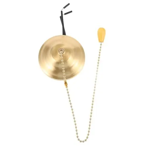 Produktbild: Veemoon Schalter Ziehen Wechselschalter Seilspanner Lichtschalter Aussenleuchte Decken Lampe Kordelstopper Schalterteil Für Lampe Lichtzugschalter Kettenschalter Für Licht Kupfer Golden
