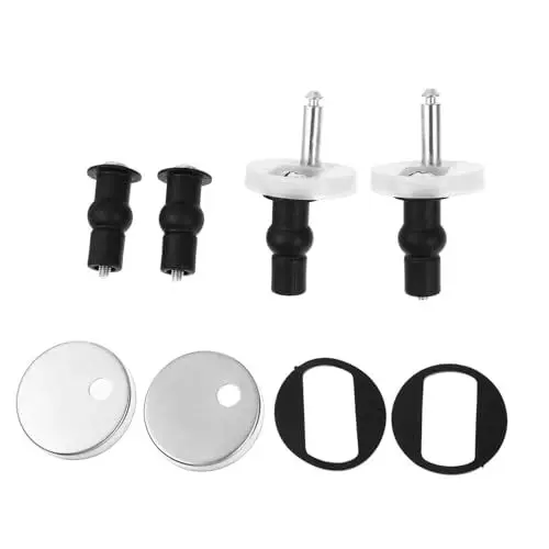 Produktbild: Veemoon Toilet Seat Screws 1 Satz Toilettenschraube Wc-sitz Festschraube Wc-sitz-schraubbefestigung Toilettenabdeckung Haushalt Rostfreier Stahl Toilet Hinge Screws