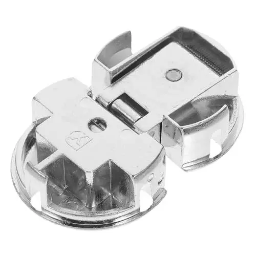 Produktbild: Veemoon Küchenschrankscharnier Aus Legierungsmaterial Halbrundes Scharnier Für Tische Dickes Design in Silber Für Dauerhaften Gebrauch