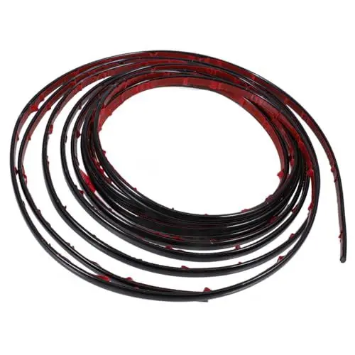 Produktbild: Veemoon Wandnahtaufkleber Zierband Diy-kronenleiste Zum Abziehen Und Aufkleben Autotürpaket Rahmen Für Badezimmerspiegel Zum Aufkleben Ecke Dekorative Wandlinie Planke Streifen Pvc Black