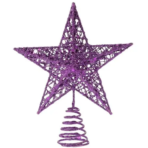 Produktbild: Weihnachtsstern-Baumspitze Weihnachtsbaumspitze Weihnachtsdekoration Glitzernde Sternverzierung Für Den Innenbereich Büro Weihnachten Neujahr Weihnachtsbaumdekoration