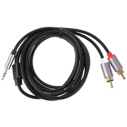 Produktbild: Veemoon Zusatzkabel für Kopfhörer Subwoofer-Zusatzkabel Autoradio Stereokabel Audiokabel für Lautsprecher Audiokabel 3,5 mm Handy Audioleitung Wagen Kopfhörerkabel Audio Kabel vergoldet