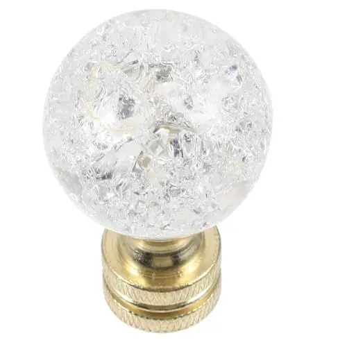 Produktbild: Veemoon Metall Glas Lampe Finial Stehlampe Knopf Tischlampe Finial Kappe Gold Finish Elegant und Installieren