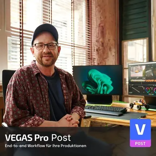 Produktbild: VEGAS Pro Post 21 - End-to-end Workflow für Ihre Produktionen | Videobearbeitungsprogramm | Videoschnittprogramm | Windows 10/11 PC | 1 Lizenz