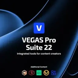 Produktbild: VEGAS Pro Suite 22 - Die All-in-One-Suite für Video, Audio und Postproduktion | Videobearbeitungsprogramm | Videoschnittprogramm | Windows 10/11 PC | 1 Lizenz
