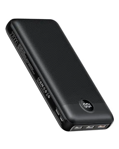 Produktbild: VEGER Power Bank 27000mAh 20W PD, Powerbank USB C Externer Handyakkus mit 4 Ausgängen und 2 Eingängen LED Tragbares Ladegerät,Kompatibel mit iPhone Samsung Huawei Tablet usw