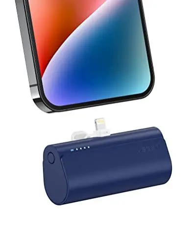 Produktbild: VEGER Power Bank 5000mAh, 20W PD Mini Tragbare Powerbank Externer Akku, Schnelles Aufladen Kabellose Powerbank, Kleine und leichte Handy Ladegeräte Kompatibel mit iPhone (Blau)