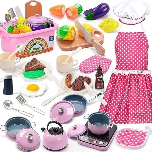 Produktbild: Veitch Fairytales Kinderküche Zubehör Geschirr Gemüse Obst Zum Schneiden Kinder Spielküche Puppenküche Matschküche Zubehör Outdoor Küchenspielzeug Küchenzubehör