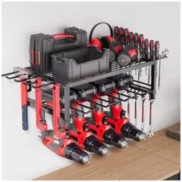 Produktbild: Veitorld Geschenk für Männer, Werkstatt Werkzeug Organizer für Akkuschrauber Schraubendreher, Metall Werkzeughalter Wand für Bohrmaschine Bohrer Akku, Weihnachten Geschenk für Männer, Papa