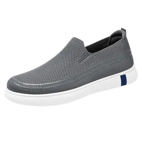 Produktbild: vejtmcc Herren Freizeitschuhe Frühling und orthopädische Wanderschuhe Weiche Sohle Bequeme atmungsaktive Outdoor-Freizeitschuhe Schuhe Herren Sportschuhe (Grey, 42)