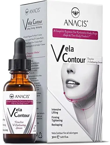 Produktbild: VELA CONTOUR Hals Straffungsserum - Doppelkinn und schlaffe Haut straffen, Halspartie liften - - Konturieren & Reduzieren des Erscheinungsbilds von Doppelkinn und schlaffer Haut am Hals | 30 ml