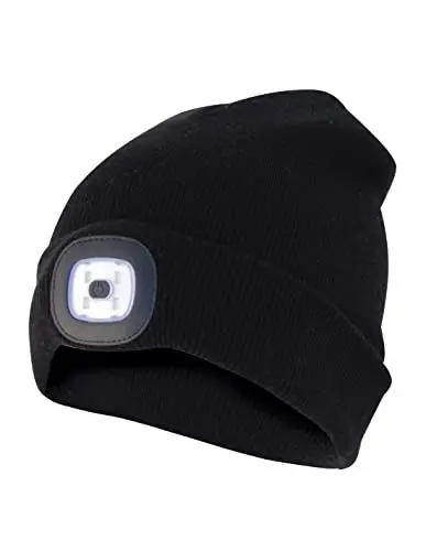 Produktbild: Velamp Muetze LED Stirnlampe akkubetrieben 100lm CAP03, Schwarz, Einheitsgröße