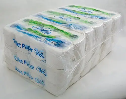 Produktbild: Vella 72 Rollen Kleinrollen Toilettenpapier 3-lagig weiss aus Zellstoff Frischfasern 250 Blatt je Rolle im 9 x 8 Super Sparpack