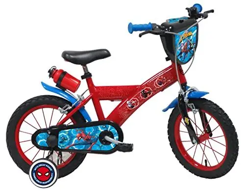 Produktbild: Vélo ATLAS Jungen Kinderfahrrad 14 Zoll Spiderman/Marvel kinderfahrrad14, rot, 35,6 cm