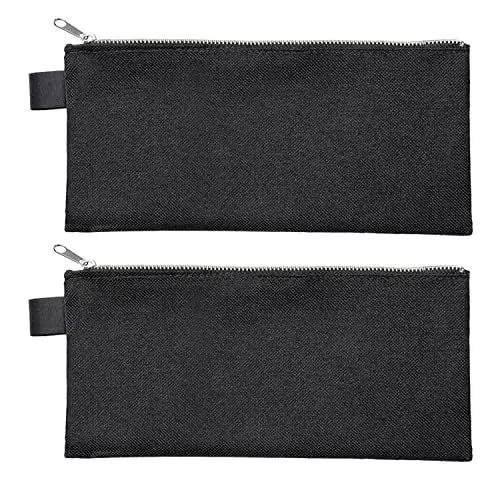 Produktbild: VELOFLEX A290501 - Banktasche mit Reißverschluss, DIN lang, 2 Stück, Geldtasche aus robustem Textil, Transporttasche