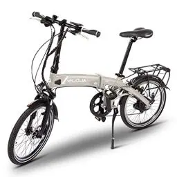 Produktbild: VELOJA® Ebike Klapprad – elektrisches Fahrrad faltbar – 20 Zoll – StZVO Ausstattung – 250W Hinterradnabenmotor 41 Nm, bis 100 km Distanz – 9 Gang – 5 Unterstützungsstufen – Alu – 21kg – Made in EU