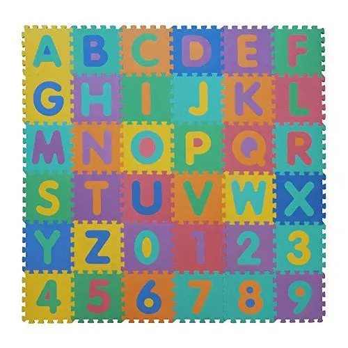 Produktbild: VeloVendo® XXL PuzzlematteTÜV geprüft - Kinderspielteppich, Spielmatte, Spielteppich für Baby & Kinder (190 x 190 x 1 cm)