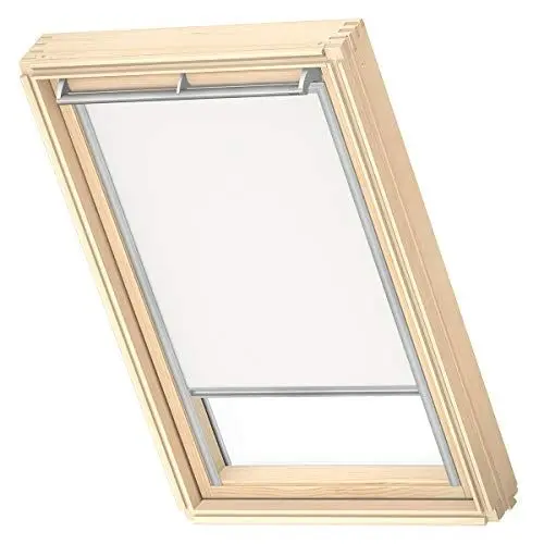 Produktbild: VELUX Original Dachfenster Verdunkelungsrollo, mit Grauer Führungsschiene, Weiß, für GGL SK08, GGU SK08, GPL SK08, GPU SK08, GTL SK08, GTU SK08