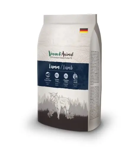 Produktbild: Venandi Animal – Premium Katzenfutter – Lamm, mit viel frischem Fleisch, Trockenfutter, getreidefrei 1er Pack (1 x 1,5kg)