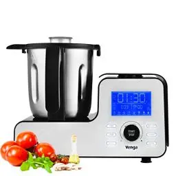 Produktbild: Venga! Multifunktions-Kochroboter, Kompaktes Format, 10 Programme, mit Waage und Rezeptbuch, 1500W, Weiß/Schwarz, VG HA 3000