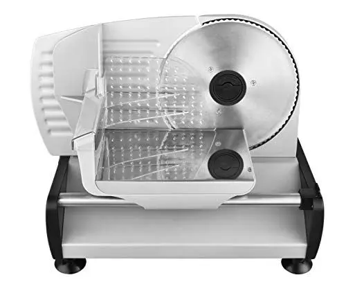 Produktbild: Venga! Universal Elektro-Allesschneider, Edelstahl, 19 cm Klinge aus Edelstahl, bis zu 15 mm Regelung der Schneidstärke, 150 W, Silber, VG AS 3003