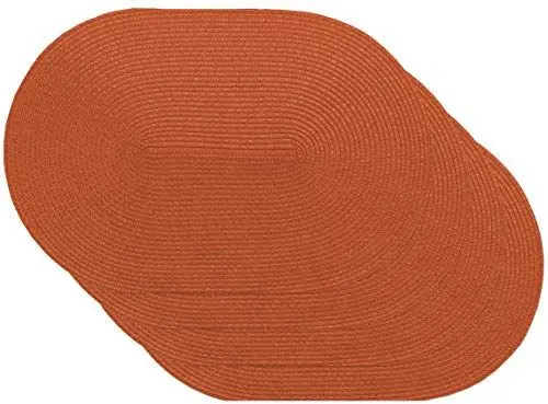 Produktbild: Venilia Tischset Brick Oval, Platzset, Tischwäsche, Platzdeckchen für Esszimmer, orange, gewebt, 4er Set, lebensmittelecht, 30 x 45 cm, 4 Stück, 59121