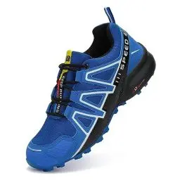 Produktbild: VENROXX Traillaufschuhe Herren Trailrunning Schuhe Wanderschuhe Atmungsaktiv Leicht Laufschuhe Sportschuhe rutschfeste Outdoor Trekkingschuhe, Blau, 42 (CN 43)