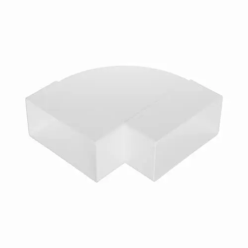 Produktbild: Vent Systems 110 x 55 mm horizontal rechteckiger Rohrbogen für Rohranschluss. Winkel: 90°. Lüftungssystem, Heizung, Kühlung.
