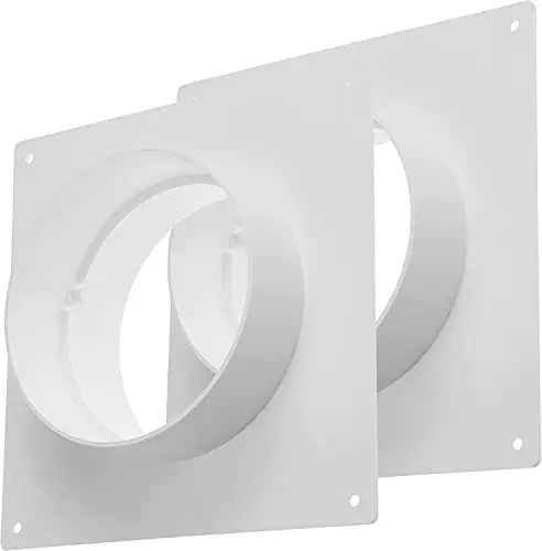 Produktbild: Vent Systems 125 mm 2 Stück Lüftungskanalverbinder Flansch gerade Lüftungsrohr Kunststoff Kanalverbinder Platte für Kühlung Heizung Lüftungssystem HVAC 12.5 cm