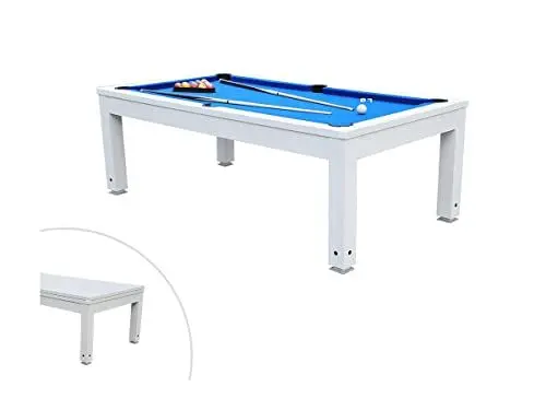 Produktbild: Vente-unique-Multifunktionstisch Billard & Esstisch höhenverstellbar - 207 x 114 x 79 cm - Snooker