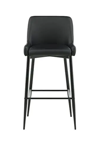 Produktbild: Venture Home 17704-458 Plaza Barstuhl, Polyester, Schwarz
