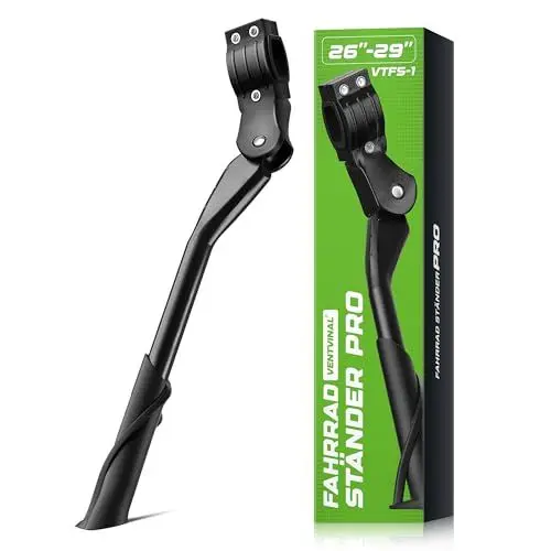 Produktbild: Ventvinal Fahrradständer 26-29 Zoll Universal,Höhenverstellbar rutschfest Stabil Seitenständer,Maximale Belastung 35 kg, Mountainbikes Citybikes Rennrad, Hinterbauständer Kickstand