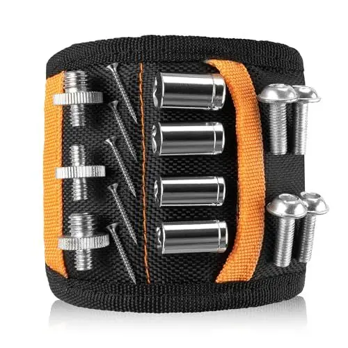 Produktbild: Magnetisches Armband für Herren, Basteln, verstellbar, mit 20 super starken Magneten, Armband für Halteschrauben, Schere, kleiner Werkzeughalter, kleine Geschenke für Männer, Papa, Ehemann,