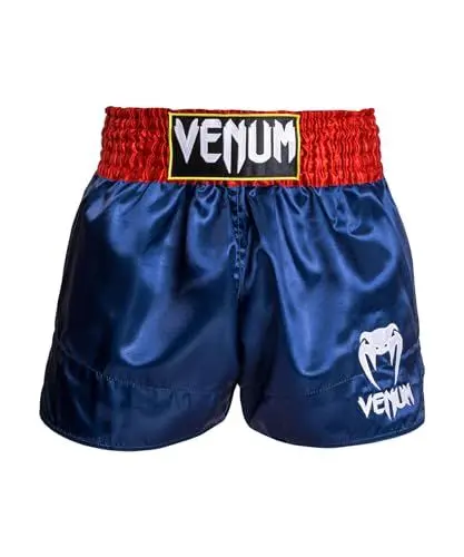 Produktbild: Venum Herren Classic Muay Thaibox Shorts, Blau/Rot/Weiß, S Slim Kurz EU