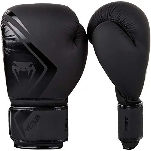 Produktbild: Venum Contender 2.0 Boxhandschuhe, Unisex, Erwachsene, Schwarz/Schwarz, 340 g