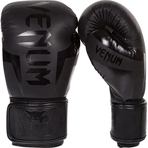 Produktbild: Venum Elite Boxhandschuhe - Schwarz/Schwarz - 14 Oz