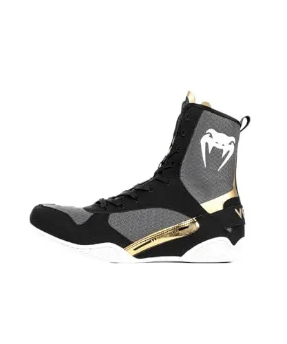 Produktbild: Venum Elite Boxschuhe - Schwarz/Weiß-Gold
