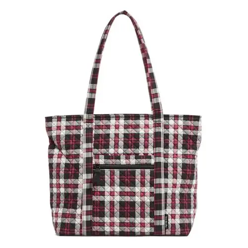 Produktbild: Vera Bradley Damen Baumwoll-Vera-Einkaufstasche Handtasche, Kamin Plaid